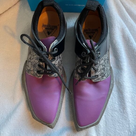 John Fluevog Shoes - John Fluevog Manifold Omni Purple Green Mens 5 Womens 7 Sold out RARE Festival
